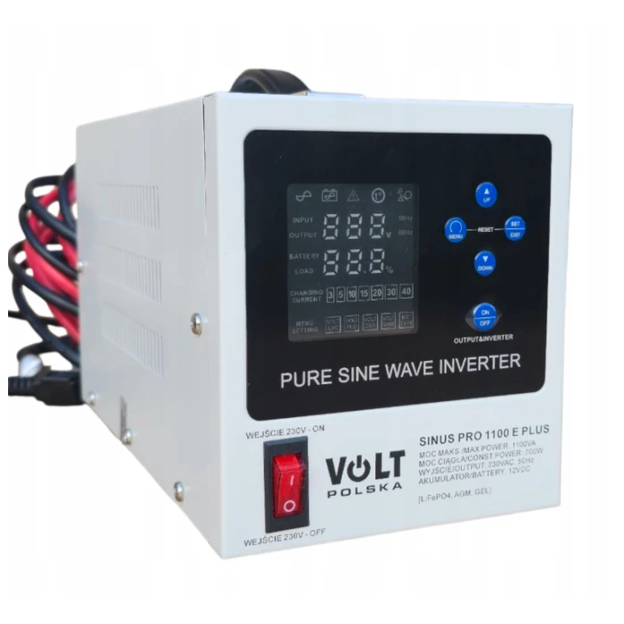 Комплект Volt Polska SINUS PRO 1100 PLUS 12/230V 700/1100 + Акумулятор AGM 12V 100 Ah