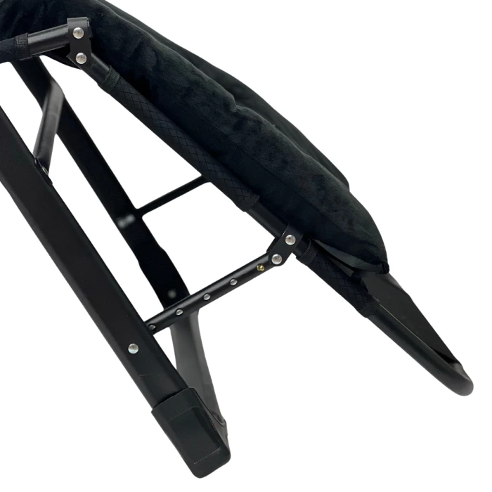 Розкладне крісло ліжко з оксамитовим матрацом LEOBRO Black (LB-FCB-G4-BLK)