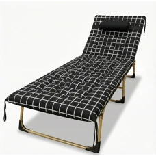 Розкладне ліжко (розкладачка) з оксамитовим матрацом і подушкою LEOBRO (LB-FB-B3-PAT)