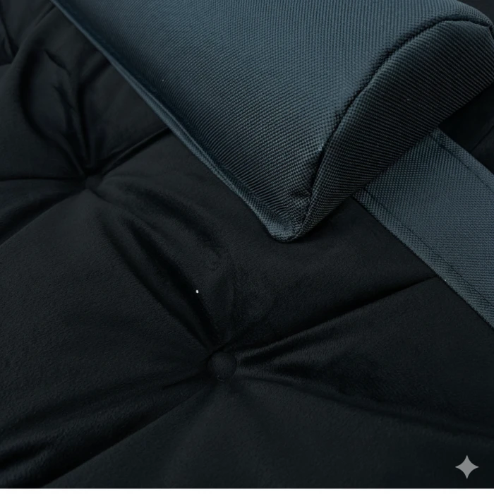 Розкладне ліжко (розкладачка) з оксамитовим матрацом і подушкою LEOBRO (LB-FB-B3-PAT)