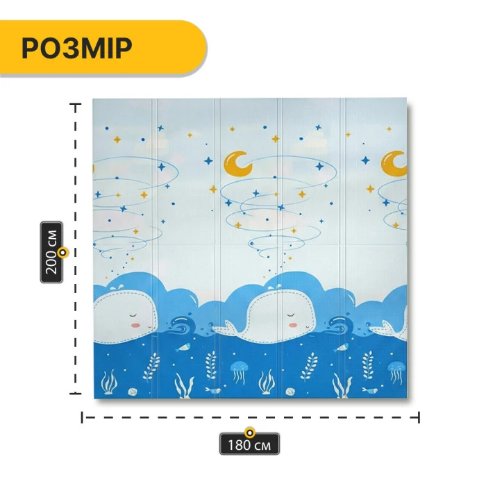 Дитячий ігровий килимок LEOBRO 180 x 200 x 1 см (LB-1034)