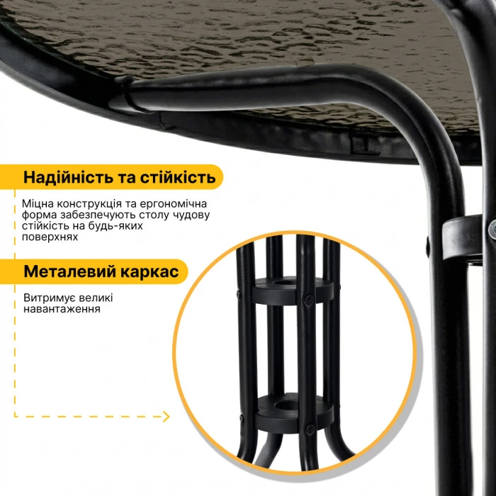 Комплект садових меблів LEOBRO Comfort 2 крісла + круглий столик (LB-1052)