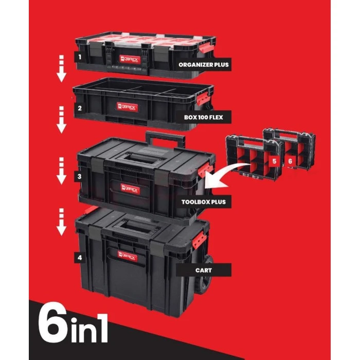 Набор ящиков для инструмента Qbrick System PROMO SET I 6в1 (5901238252597)