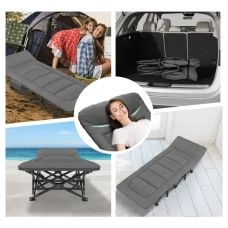 Легка Розкладачка для туризму LEOBRO сіра (CC-S08)