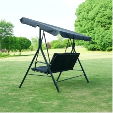 Водонепроникна гойдалка з подушками на 3 особи LEOBRO Чорна