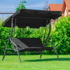 Гойдалка з подушками на 3 особи LEOBRO Relax Black