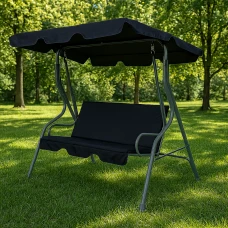 Гойдалка з подушками на 3 особи LEOBRO Relax Black