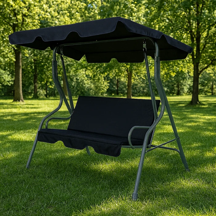 Гойдалка з подушками на 3 особи LEOBRO Relax Black