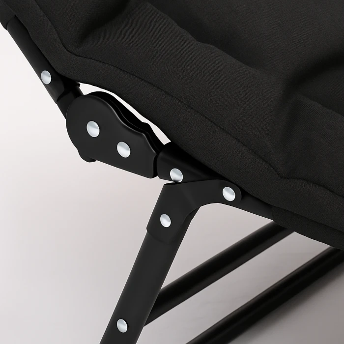 Розкладне ліжко (розкладачка) з вбудованим матрацом LEOBRO Black (LB-FB-M1-BLK)