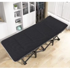 Туристична похідна розкладачка з Mesh-матрацом LEOBRO Black (LB-CC-L1-BLK)