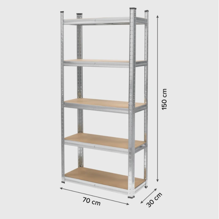 Стелаж LEOBRO 150 х 70 х 30 см, 175кг/полиця, 5 полиць (LB-R116)