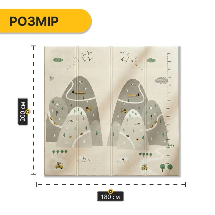 Дитячий ігровий килимок LEOBRO 180 x 200 x 1 см (LB-1035)