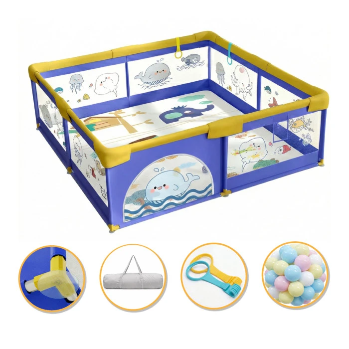 Дитячий манеж LEOBRO "Морський Кит" 180 x 200 см (LB-1008)