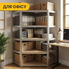 Стелаж кутовий LEOBRO Premium 180 х 90 х 40 см, 175кг/полиця, 5 полиць (LB-R123)