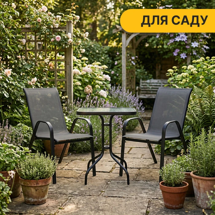 Комплект садових меблів LEOBRO Comfort 2 крісла + прямокутний столик (LB-1053)