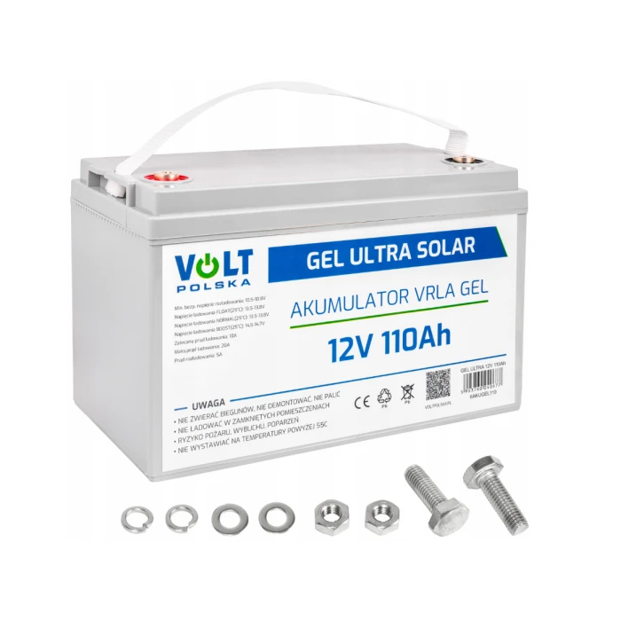Гелевий Акумулятор 110Ah 12V VOLT GEL VPRO SOLAR (6AKUGEL110)