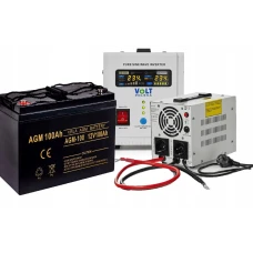 Аварійний комплект Volt Polska SINUS PRO 500 E 12/230V 350/500W + Акумулятор VOLT AGM VRLA 100Ah 12V