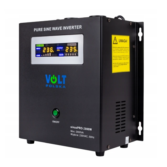 Комплект інвертору Volt Polska SINUS PRO 2000W 1400/2000W + 2 шт Акумулятор VOLT VRLA 100Ah 12V