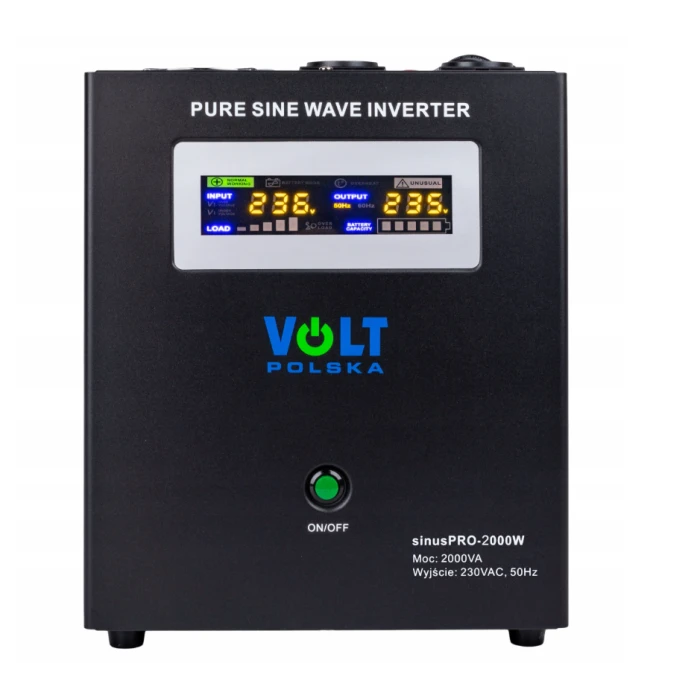 Комплект інвертору Volt Polska SINUS PRO 2000W 1400/2000W + 2 шт Акумулятор VOLT VRLA 100Ah 12V