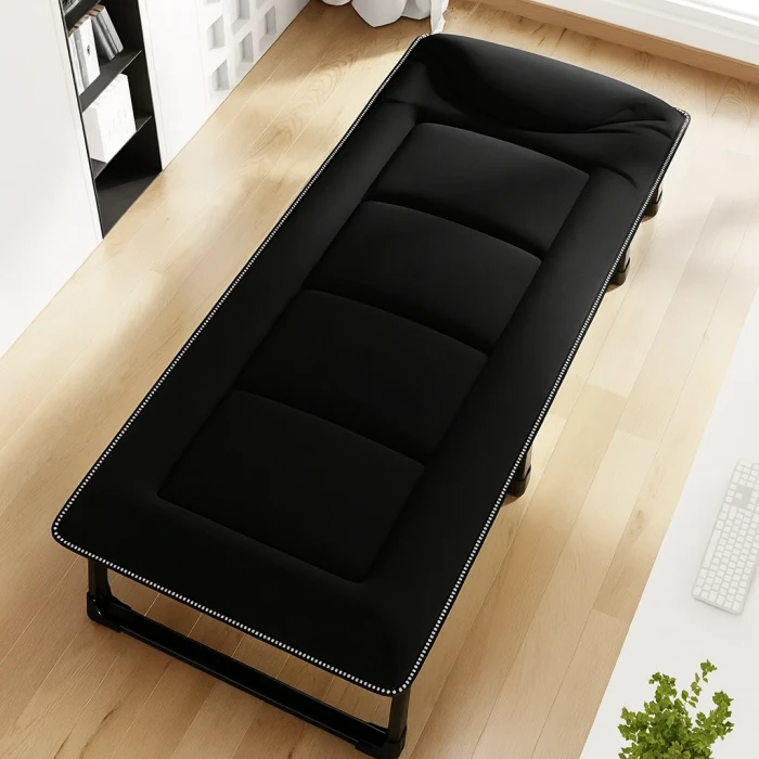 Раскладная кровать (раскладушка) со встроенным матрасом LEOBRO Black (LB-FB-S1-BLK)