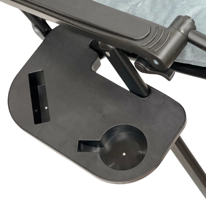 Розкладне крісло шезлонг LEOBRO Zero Gravity Premium Plus Grey Velvet (LB-ZGC-K3-GRY)