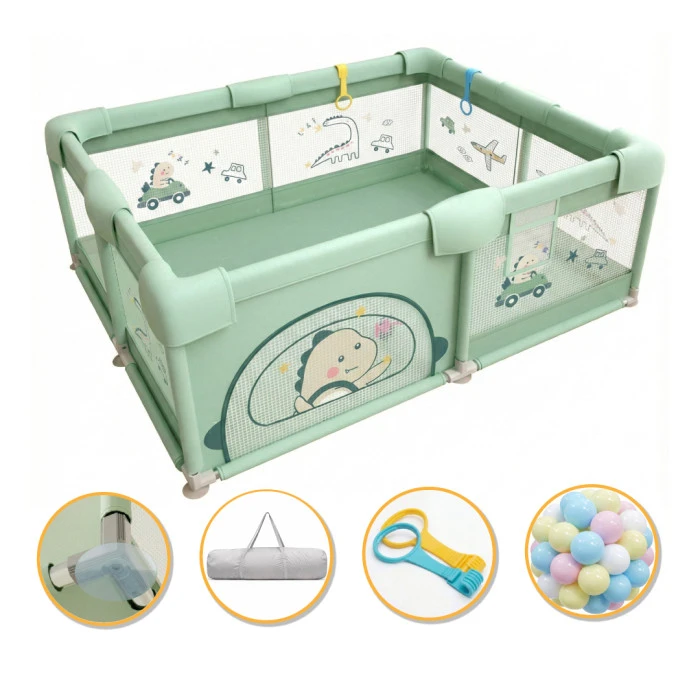 Дитячий манеж LEOBRO "Пригоди динозавра" 150 x 180 см (LB-1004)