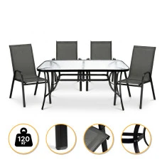 Комплект садових меблів LEOBRO Comfort 4 крісла + великий столик (LB-1055)
