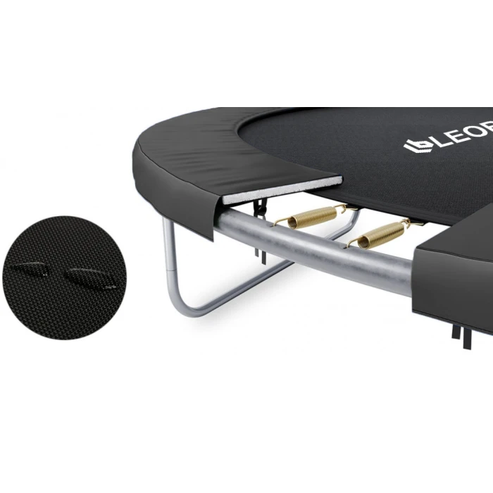 Батут із внутрішньою захисною сіткою 252 см LEOBRO Premium 8FT BLACK