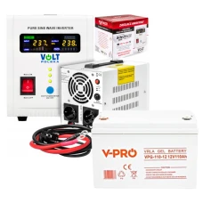 Аварійний комплект Volt Polska SINUS PRO 500 E 12/230V 350/500W + Акумулятор VOLT GEL 110Ah 12V