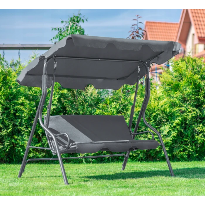 Гойдалка з подушками на 3 особи LEOBRO Relax Grey