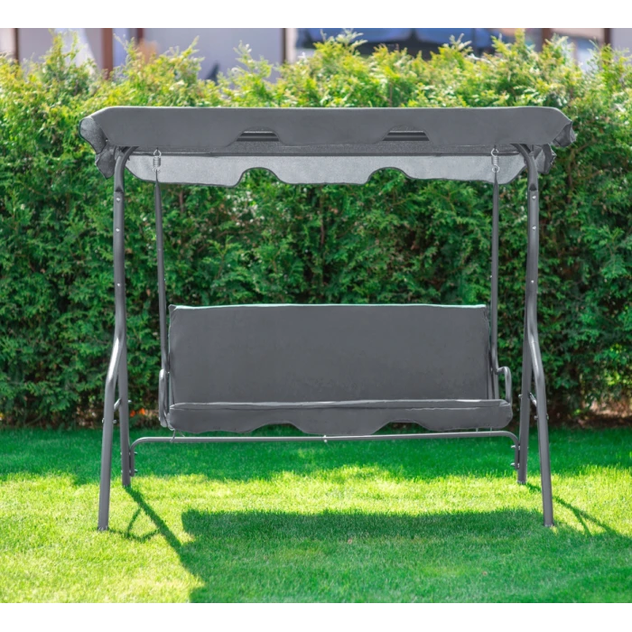 Гойдалка з подушками на 3 особи LEOBRO Relax Grey