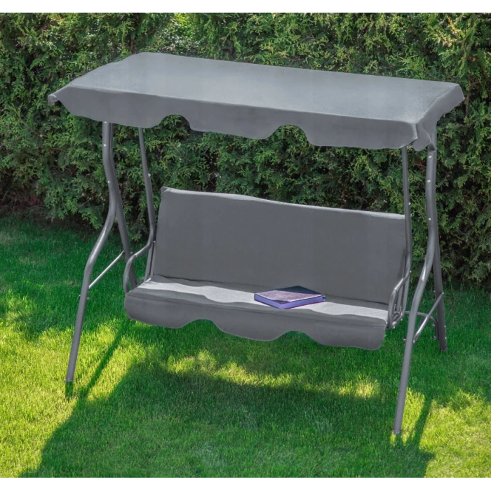 Гойдалка з подушками на 3 особи LEOBRO Relax Grey