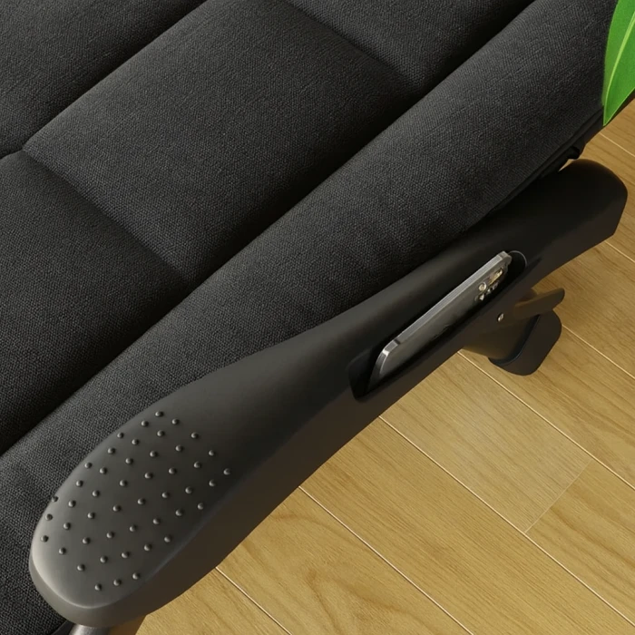 Розкладне крісло ліжко з вбудованим матрацом LEOBRO Black (LB-FCB-G3-BLK)