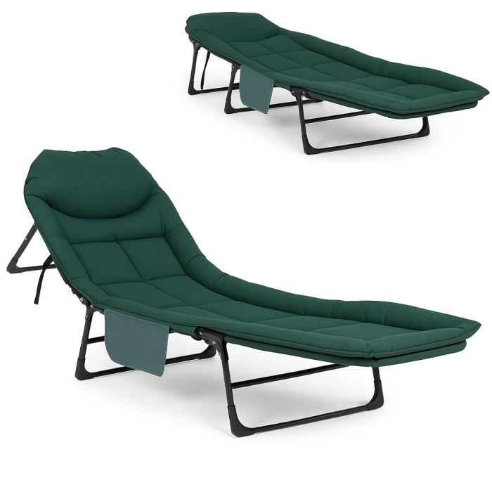 Розкладне ліжко (розкладачка) з вбудованим матрацом LEOBRO Green (LB-FB-M1-GRN)