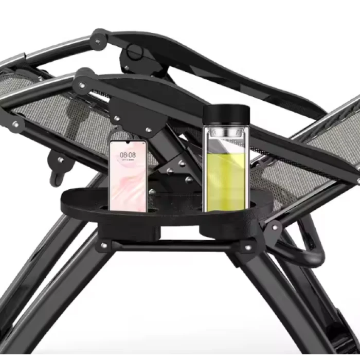 Комплект з 2 шезлонгів та столу 95х55х50 см Zero Gravity LEOBRO (LB-ZGC-F1-DGR-FT-A2)