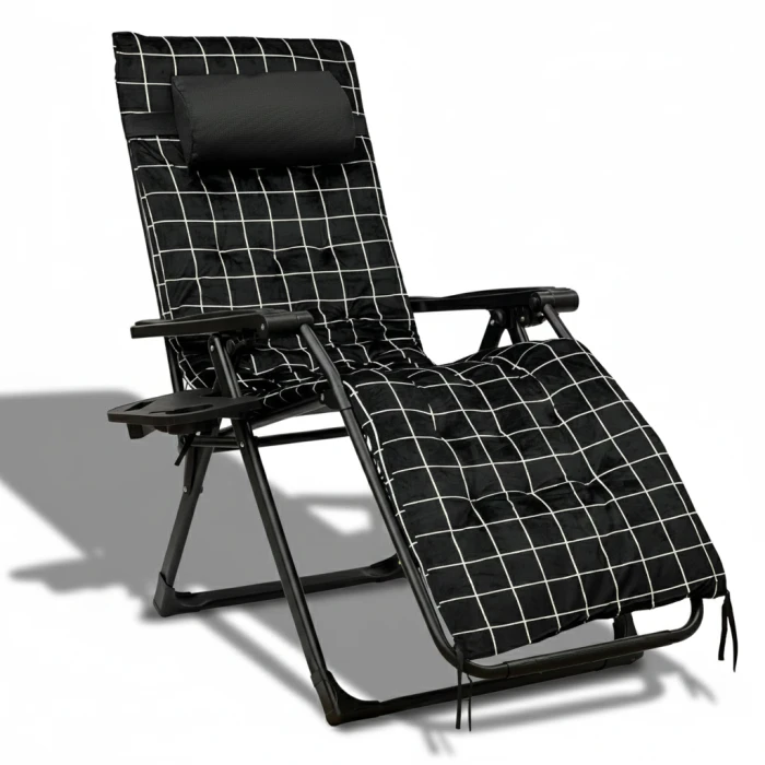 Розкладне крісло шезлонг LEOBRO Zero Gravity Premium Plus Velvet (LB-ZGC-K3-PAT)