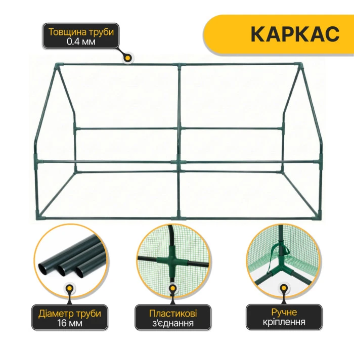Міні-теплиця парник LEOBRO 180x90x90 см (LB-G119)