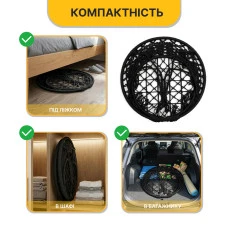 Підвісне плетене крісло-гойдалка LEOBRO Boho XL 80 см Black (LB-1102)