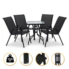 Комплект садових меблів LEOBRO Comfort 4 крісла + прямокутний столик (LB-1054)