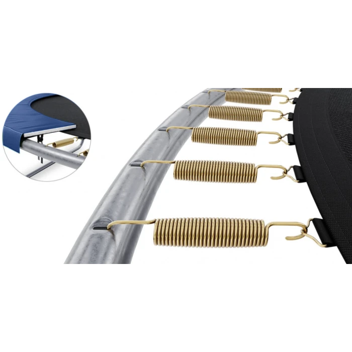 Батут із внутрішньою захисною сіткою 252 см LEOBRO Premium 8FT BLUE