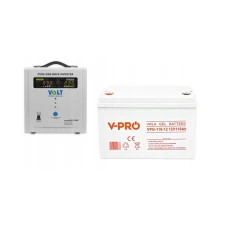 Аварийный комплект Volt Polska SINUS PRO 1500 E 12/230V 1050/1500W + Аккумулятор VOLT GELL 110Ah 12V