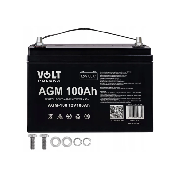 Гибридный ИБП/инвертор Volt Polska SINUS PRO 2000 S 24/230V 1400/2000W + 2 шт Аккумулятор VOLT VRLA 100Ah 12V