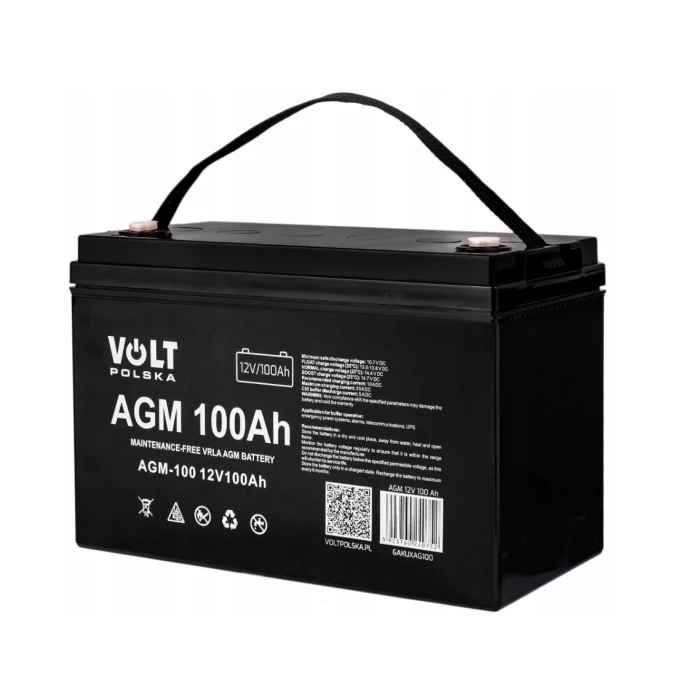 Гибридный ИБП/инвертор Volt Polska SINUS PRO 2000 S 24/230V 1400/2000W + 2 шт Аккумулятор VOLT VRLA 100Ah 12V