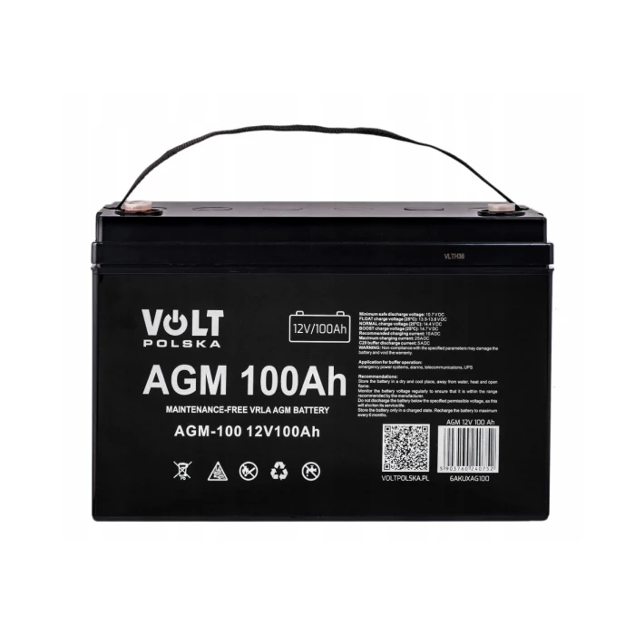 Гибридный ИБП/инвертор Volt Polska SINUS PRO 2000 S 24/230V 1400/2000W + 2 шт Аккумулятор VOLT VRLA 100Ah 12V