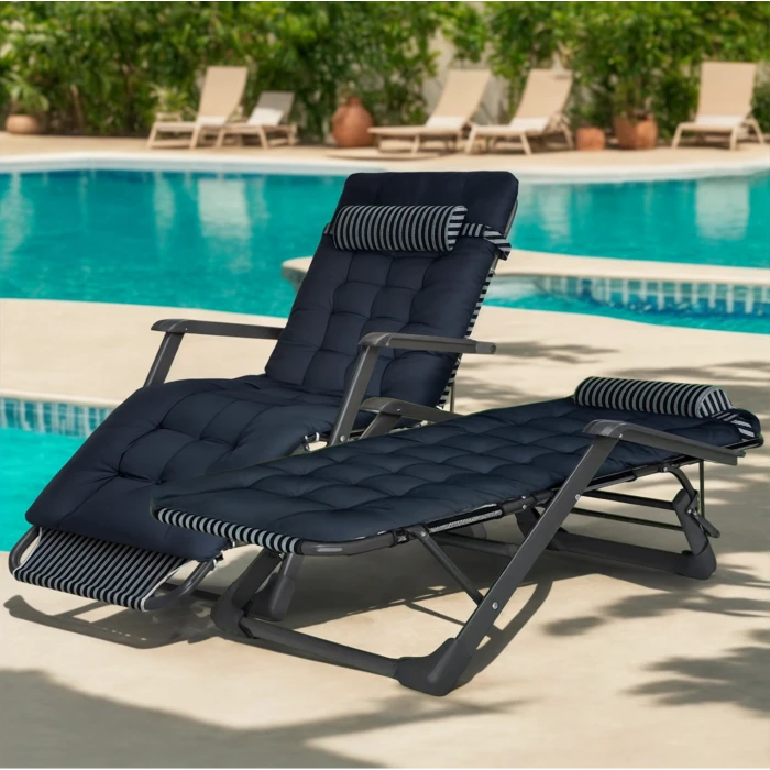 Розкладне крісло ліжко з подушкою LEOBRO Striped (LB-FCB-G1-STR)