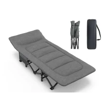 Туристична похідна розкладачка з вбудованим матрацом LEOBRO Grey (LB-CC-K1-GRY)