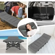 Туристична похідна розкладачка з вбудованим матрацом LEOBRO Grey (LB-CC-K1-GRY)