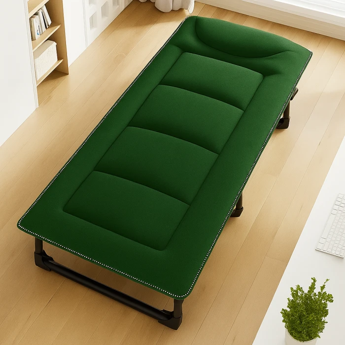 Розкладне ліжко (розкладачка) з вбудованим матрацом LEOBRO Green (LB-FB-S1-GRN)