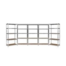 Набір із п'яти стелажів LEOBRO Premium 150 х 350 х 30 см, 150кг/полиця, 5 полиць (LB-R110Х5)