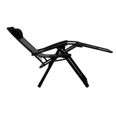 Раскладное кресло шезлонг LEOBRO Zero Gravity Premium Grey Rattan (LB-ZGC-G2-RG)